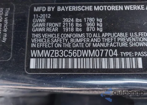 2013 Mini Countryman Cooper from USA, damaged, VIN WMWZB3C56DWM07704